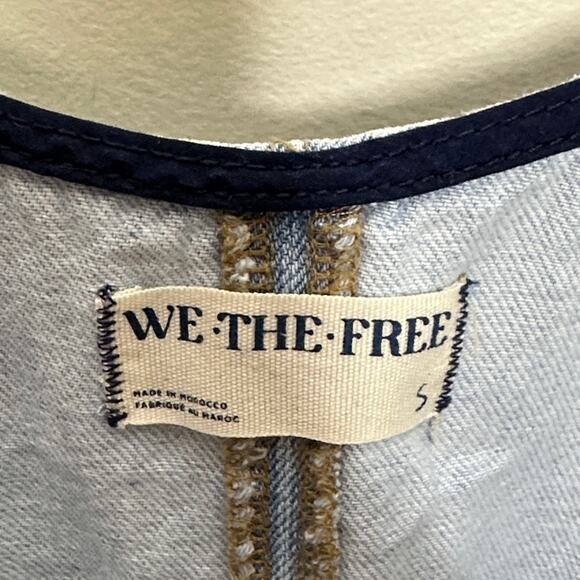 FREE PEOPLE High Roller Shortalls Light Wash Sz S {3X49} - Picture 4 of 6